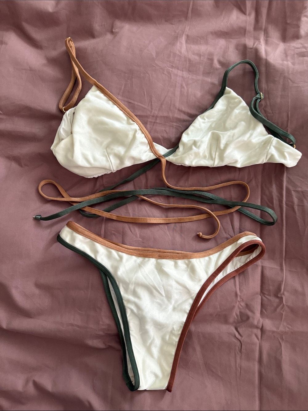 Women’s White Bikini, custom made in Rio de Janeiro, Brazil.